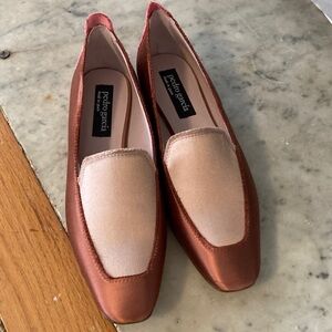 Pedro Garcia Satin Flats - tanner sienna 38 new